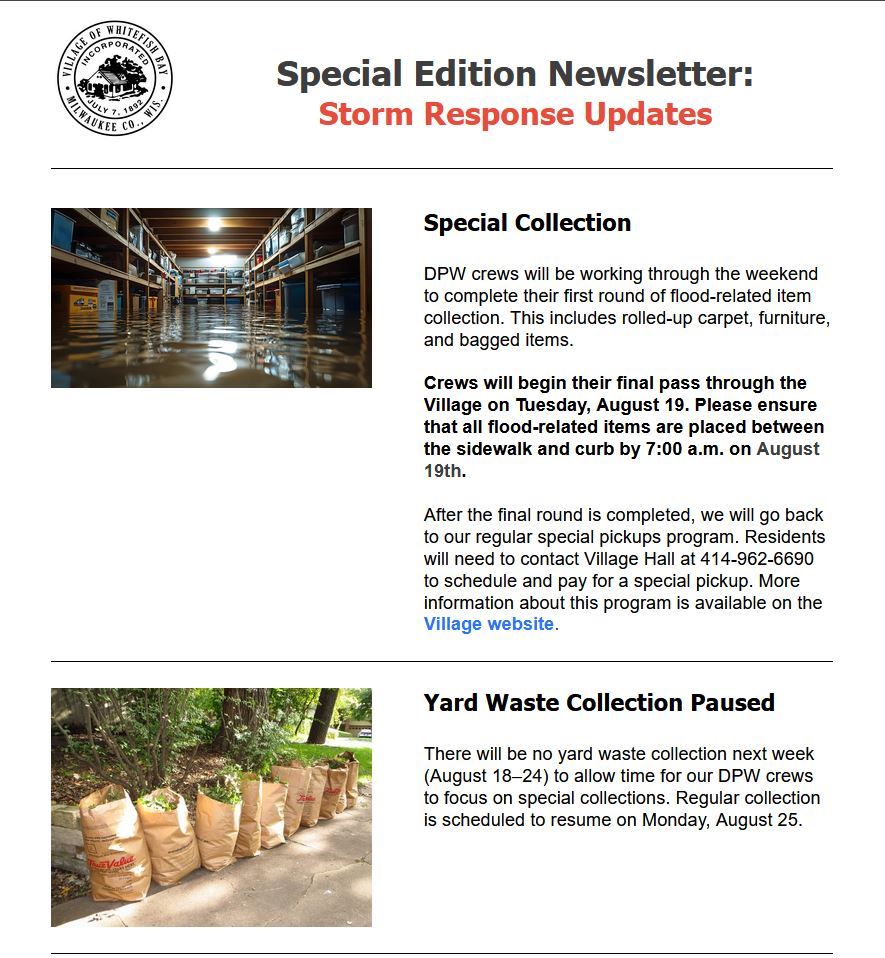 Special addition newsletter